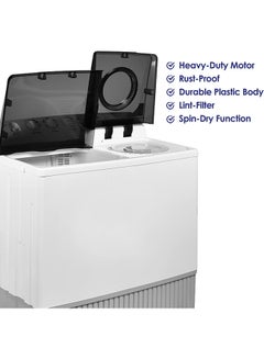SUPER GENERAL Semi Automatic Washing Machine with Twin Tub| 12 kg 417 kW KSGW1286N White  - Image 4