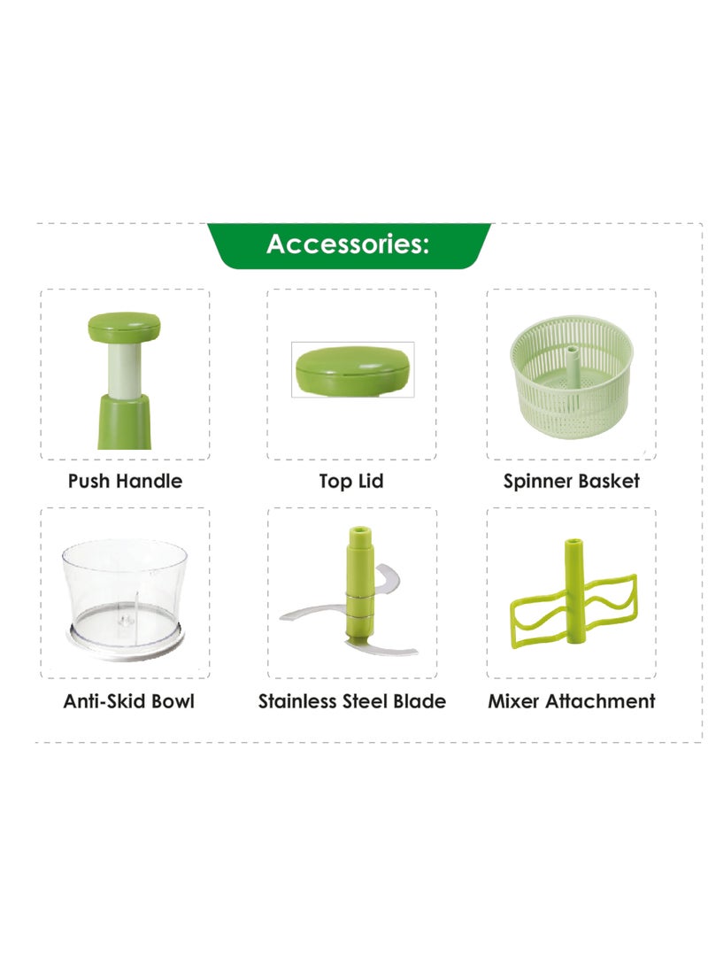 3 IN 1 SALAD MAKER 1.2 L 20 W SF5593SM BS Green