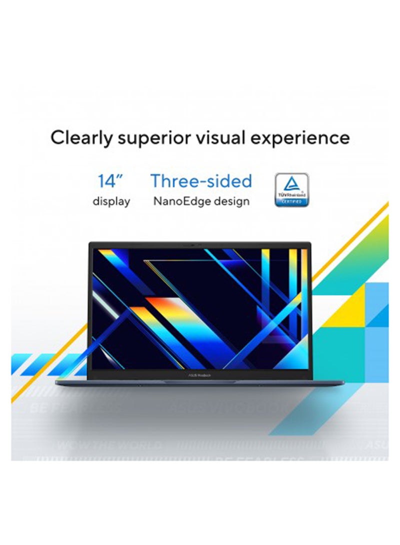 ASUS - Vivobook 14 Slim Laptop With 14-Inch Display, Core i5-1335U Processor/8GB RAM/512GB SSD/Intel UMA Graphics/Windows 11 Home English/Arabic Quiet Blue (Upgraded Version) - Image 1