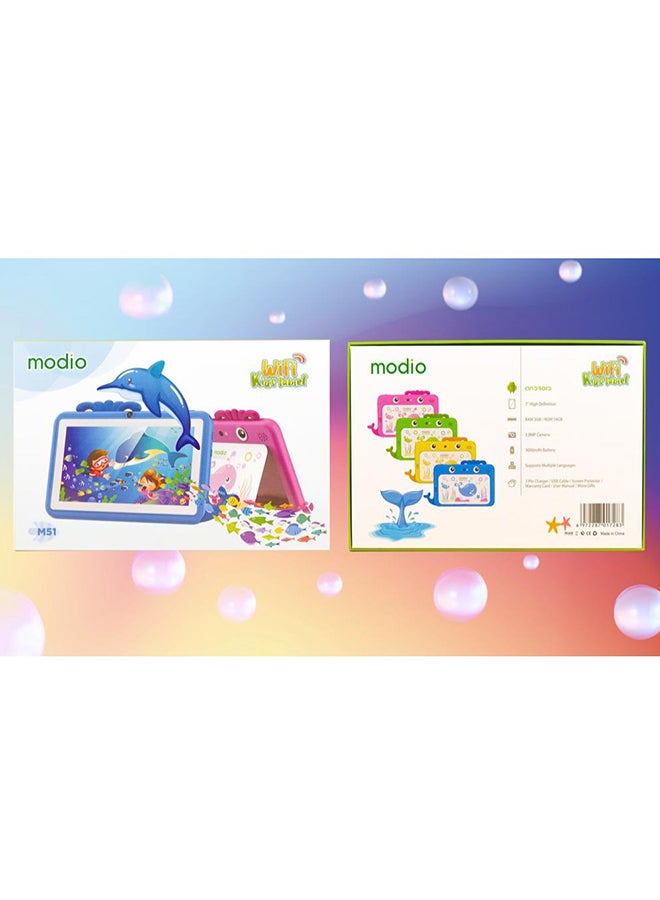 modio M51 Kids Tablet Dual SIM Pink 4GB RAM 64GB Wifi – International Version With Small School Stationary Set  - Image 4