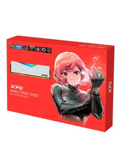 XPG ADATA XPG SPECTRIX DDR4 D50 RGB 16GB (2x8GB) 3200MHz PC4-25600 U-DIMM 288-Pins Desktop Memory CL16 Kit White  - Image 1