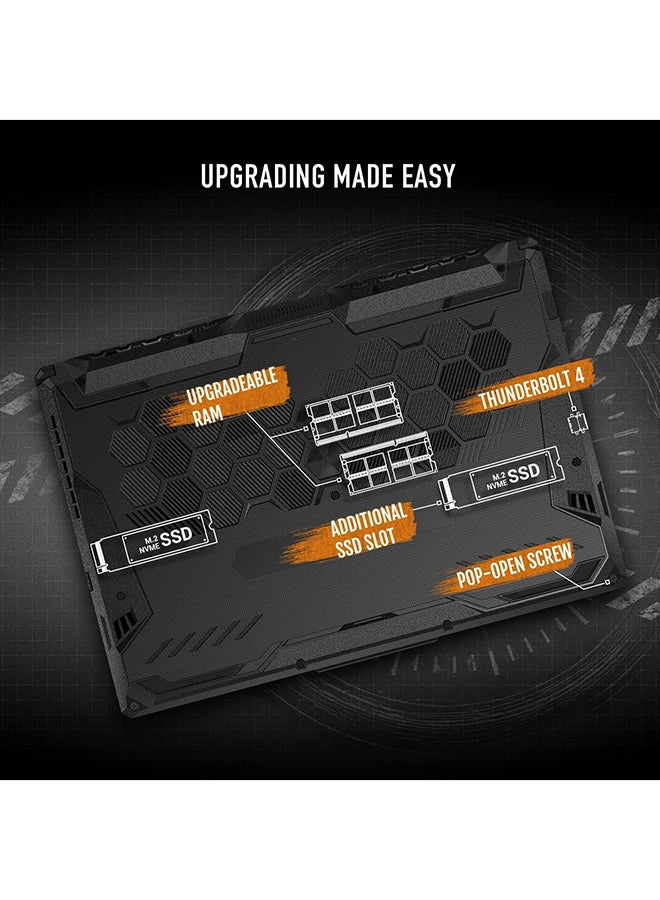 ASUS - TUF Gaming F15 15.6 Inch Full HD 144Hz Display, Core i7-11800H Processor 2.3GHz/8GB RAM/512GB SSD/Nvidia GeForce RTX 3050 4GB/Windows 11/ English/Arabic Graphite Black - Image 1