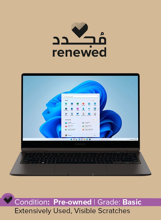 Samsung Renewed - Galaxy Book2 360 13.3" AMOLED Touch Screen Laptop - Intel 12th Gen Core i7 Evo Platform - 16GB Memory - 512GB SSD - - English/Arabic Graphite - Image 1
