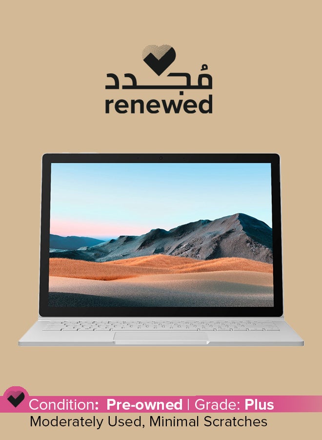 Microsoft Renewed - Surface Book 3 13.5" Touch-Screen PixelSense - 2-in-1 Laptop - Intel Core i5-10th - 8GB Memory - 256GB SSD - Platinum - Keyboard Eng Arabic English/Arabic Silver English/Arabic Silver  - Image 1