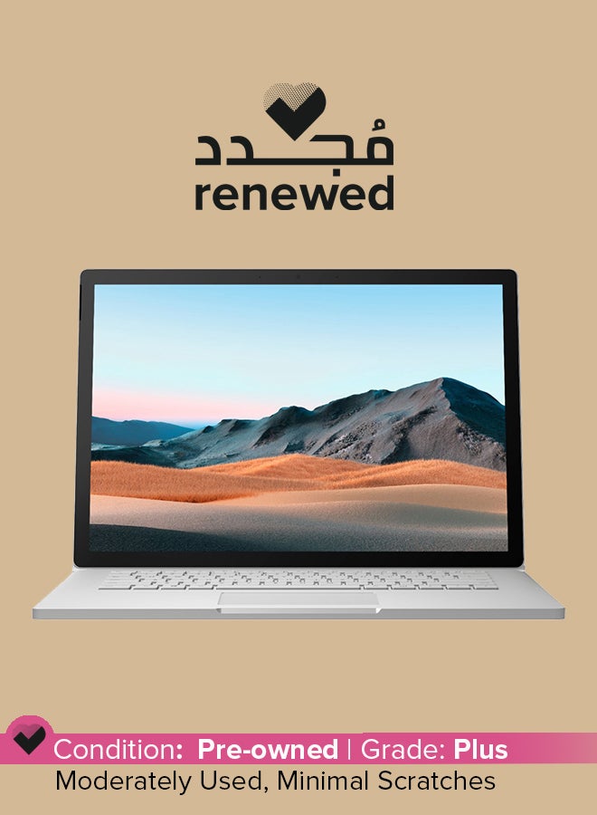 Microsoft Renewed - Surface Book 3 15" Touch-Screen PixelSense - 2-in-1 Laptop - Intel Core i7-10TH Gen - 16GB Memory - 512GB SSD - 6GB GRAPHICS GTX 1660 TI MAX Q - Platinum KEYBOARD ENG ARABIC English/Arabic Silver - Image 1