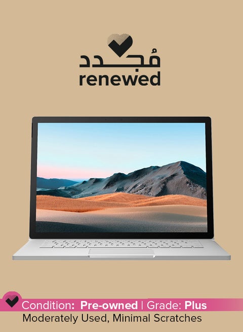 Renewed - Surface Book 3 15" Touch-Screen PixelSense - 2-in-1 Laptop - Intel Core i7-10TH Gen - 16GB Memory - 1TB SSD - 6GB GRAPHICS GTX 1660 TI MAX Q - Platinum KEYBOARD ENG ARABIC English/Arabic Silver