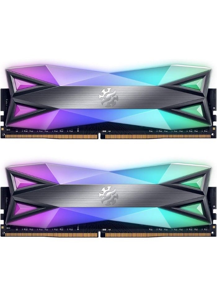 XPG Spectrix D60G 16GB (2x 8GB) DDR4 3600MHz RGB Gaming PC RAM - AX4U36008G18I-DT60 Black - Image 2