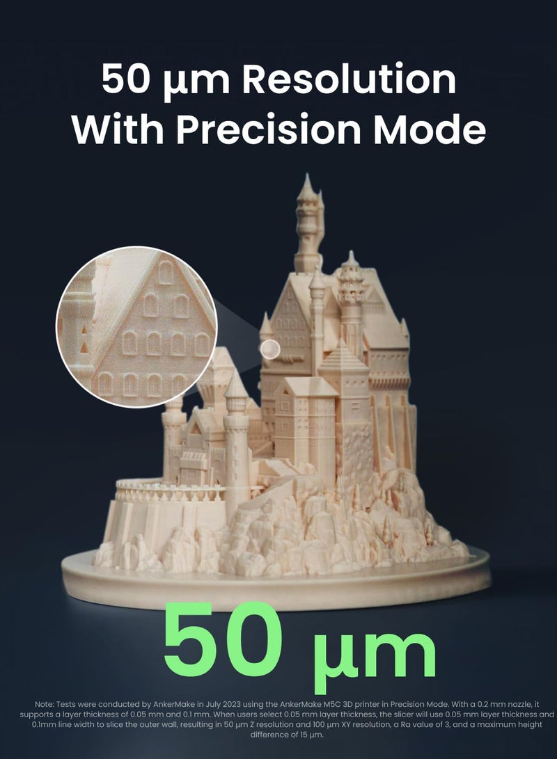 Anker - Make M5C 3D Printer, 500 mm/s High-Speed Printing, All-Metal Hotend, Supports 300℃ Printing, Control via Multi-Device, Intuitive, 7×7 Auto-Leveling, 220×220×250 mm Print Volume Grey - Image 1