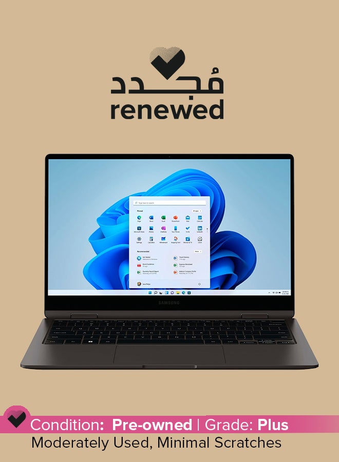 Samsung Renewed - Galaxy Book2 360 13.3" AMOLED Touch Screen Laptop - Intel 12th Gen Core i7 Evo Platform - 16GB Memory - 512GB SSD - Graphite - Keyboard Eng Arabic English/Arabic Graphite English/Arabic Graphite  - Image 1