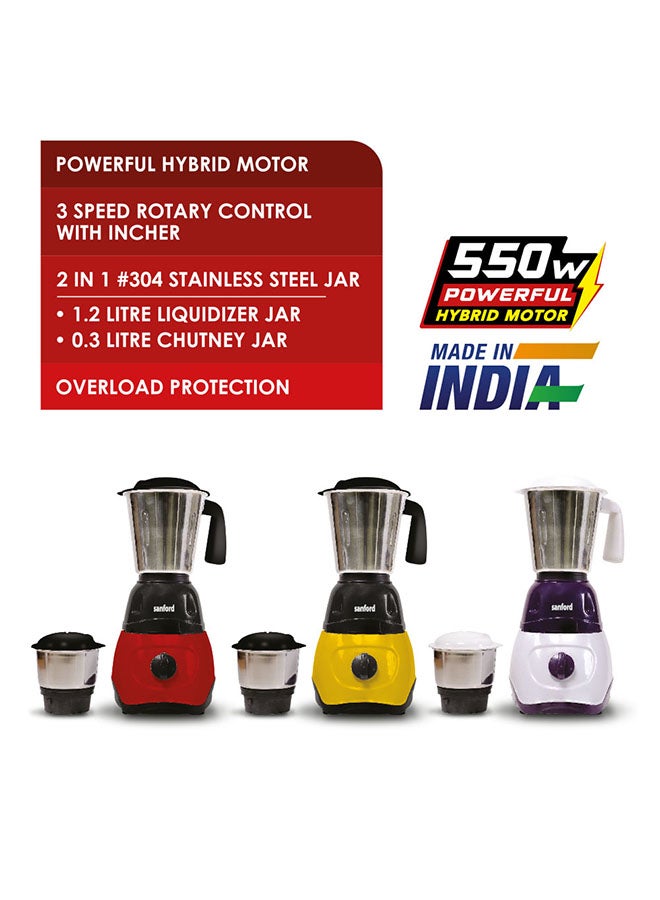 سانفورد خلاط مطحنة 2 في 1 (صنع في الهند) 1.2 L 550 W SF5905GM BS A - Image 3