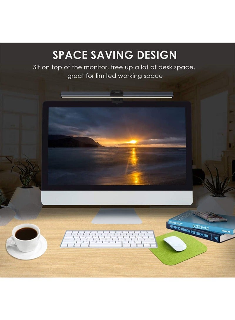 Flash Hawk - Computer Monitor Lamp Screen Light For Office/Home/Gaming/Desk With Adjustable Brightness/Color Temperature Black - Image 1