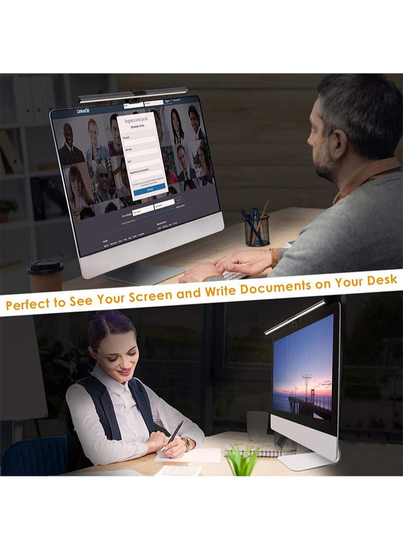 Flash Hawk - Computer Monitor Lamp Screen Light For Office/Home/Gaming/Desk With Adjustable Brightness/Color Temperature Black - Image 1