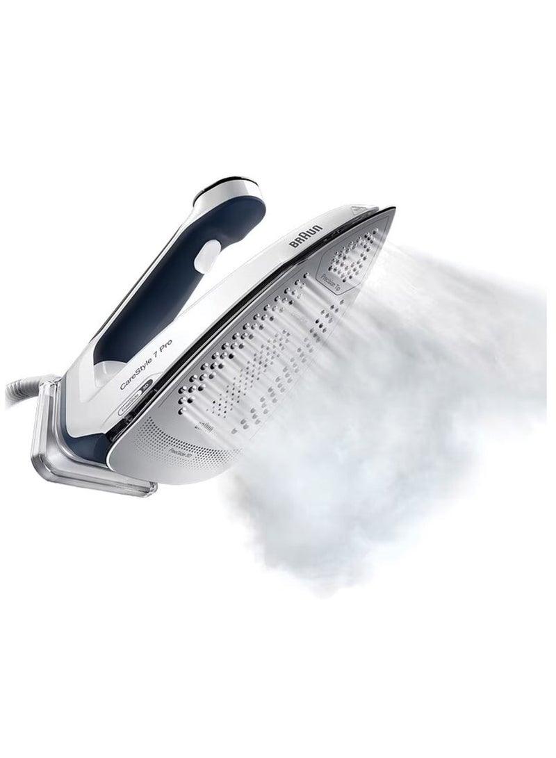 BRAUN - CareStyle 7 Pro Steam Generator Iron, 2 ltr tank, iCare mode, Eloxal Plus, Turbo mode, 8 BarPump Pressure 2 L 2700 W IS 7282 Blue - Image 1