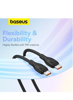 Baseus 100W USB C To USB C Charger Cable [1.2m 5A] , Type C iPhone 15 Fast Charging Cable Compatible With MacBook Pro, iPad Pro/Air, iPhone 15/15 Plus/15 Pro Max, Galaxy S23+/S23 Ultra, And More Black  - Image 5