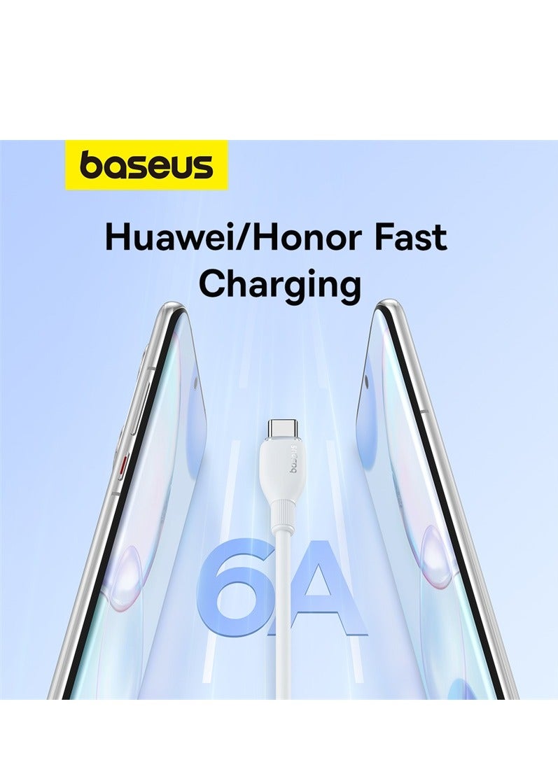 100W USB A To USB C Charger Cable, (1.2M) 6A PD Fast Charging Data Cable Type C Cable For iPhone 15/15 Plus/15 Pro Max/MacBook Pro Samsung S22/21/20/Note20 And All Type-C Mobile Phone White