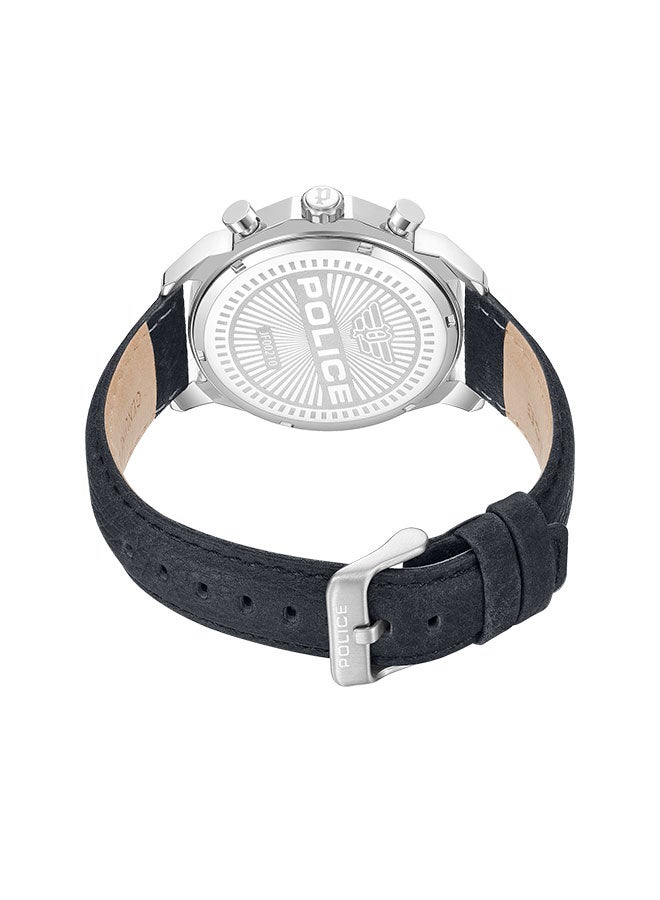 بوليس ساعة يد كرونوغراف دائرية الشكل من الجلد للرجال PEWJF0021001 - 44 ملم - Image 3