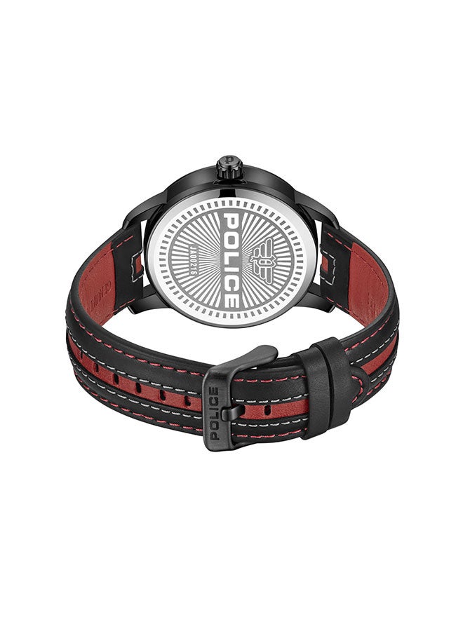 بوليس ساعة يد جلدية دائرية تناظرية PEWJA0021602 - 44 مم - Image 3