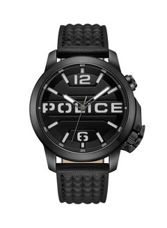 POLICE Men's Analog Round Shape Leather Wrist Watch PEWJD0021701 - 44 Mm  - Image 1