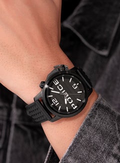POLICE Men's Analog Round Shape Leather Wrist Watch PEWJD0021701 - 44 Mm  - Image 5