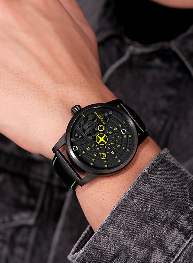 POLICE - Men's Analog Round Shape Leather Wrist Watch PEWJA0022101 - 46 Mm - Image 1