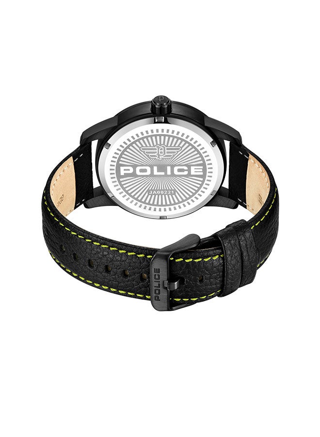 POLICE - Men's Analog Round Shape Leather Wrist Watch PEWJA0022101 - 46 Mm - Image 1