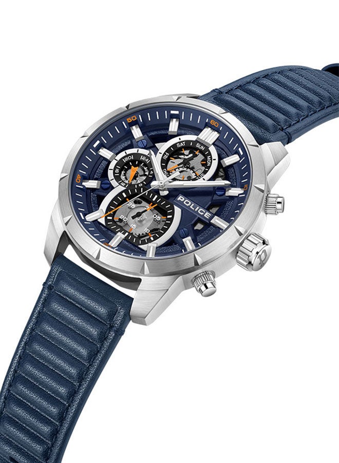 بوليس ساعة يد كرونوغراف جلدية دائرية الشكل للرجال PEWJF0021801 - 45 ملم - Image 2