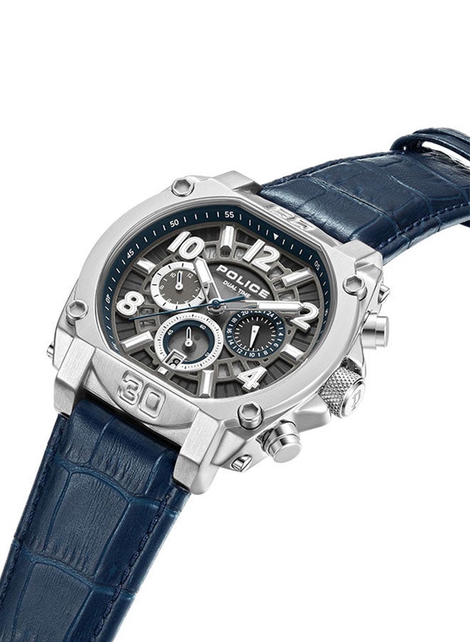 بوليس ساعة يد كرونوغراف جلدية دائرية الشكل للرجال PEWJF0021901 - 45 ملم - Image 2