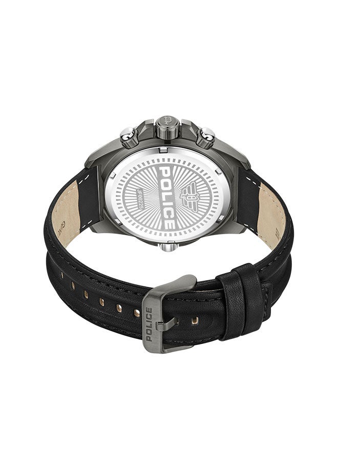 POLICE - Men's Chronograph Round Shape Leather Wrist Watch PEWJF0022502 - 46 Mm - Image 1