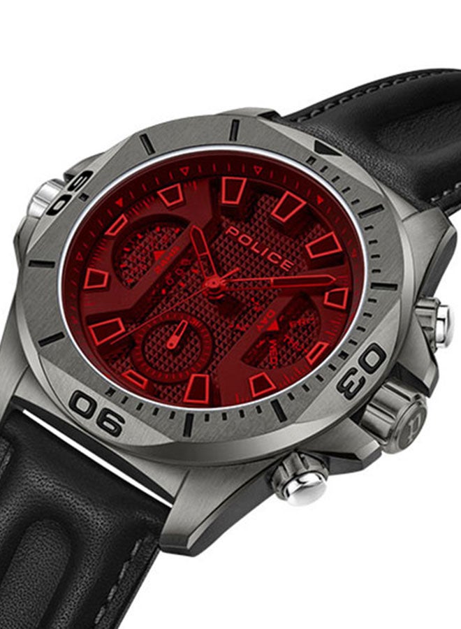 POLICE - Men's Chronograph Round Shape Leather Wrist Watch PEWJF0022502 - 46 Mm - Image 1
