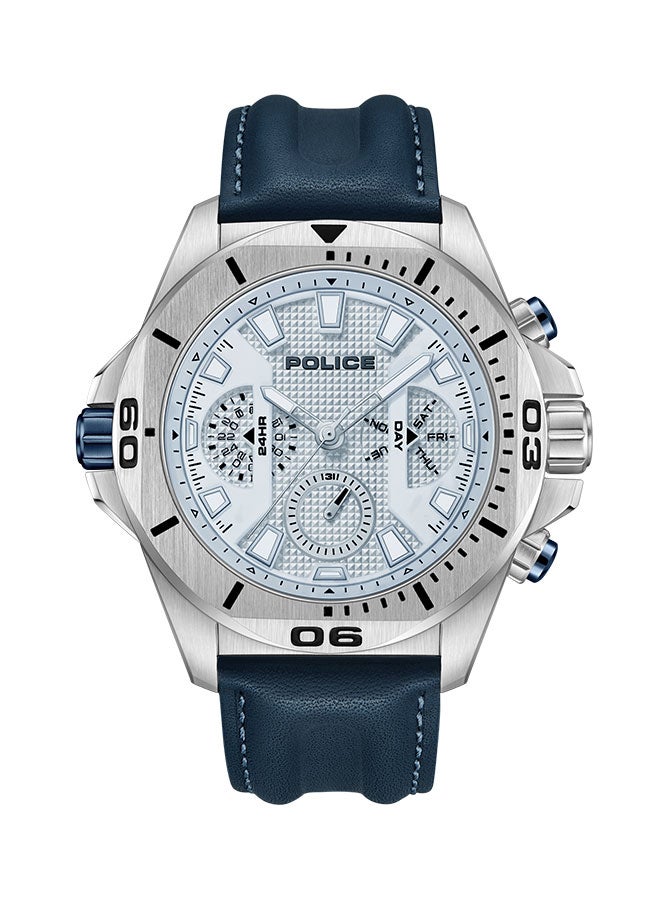 POLICE Men's Chronograph Round Shape Leather Wrist Watch PEWJF0022503 - 46 Mm  - Image 1