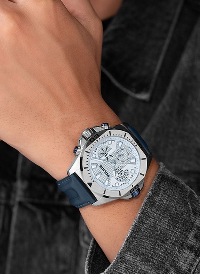 POLICE Men's Chronograph Round Shape Leather Wrist Watch PEWJF0022503 - 46 Mm  - Image 5