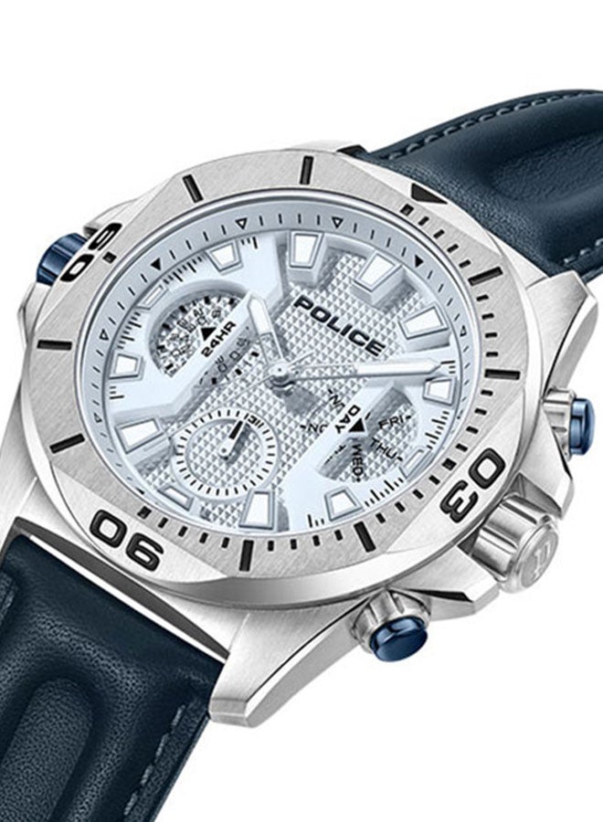 POLICE Men's Chronograph Round Shape Leather Wrist Watch PEWJF0022503 - 46 Mm  - Image 4