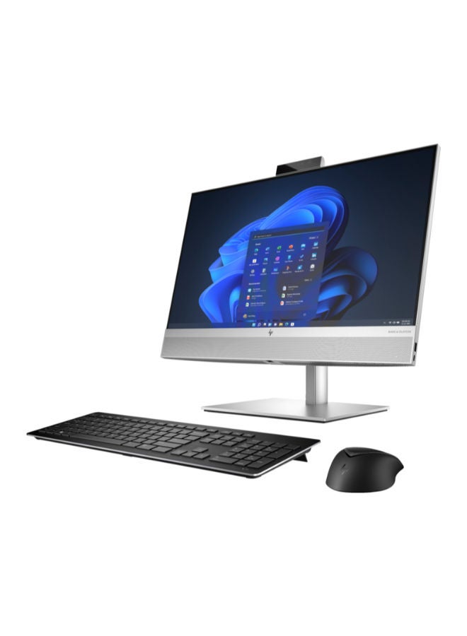 EliteOne 840 G9 All in one 24-inch Touch Screen FHD (1920x1080) Display/Core i7-12700 Processor/8GB RAM/512GB SSD/Windows  With Wireless Keyboard & Mouse / Wi-Fi 6E English/Arabic Silver