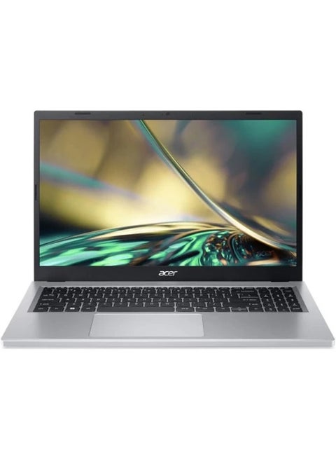 A315-510P-300P Laptop With 15.6-inch HD Display,Core i3-N305 Processor/4GB RAM/256GB SSD/DOS(Without Windows)/ English/Arabic Pure Silver