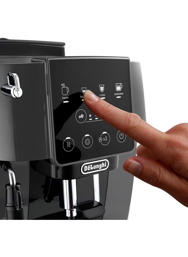 De'Longhi - Magnifica Start Fully Automatic Coffee Machine,The Freshest Coffee ,Sift Touch Control Panel,Traditional Milk Frother ,One Touch Recipes 1.8 L 1450 W ECAM220.22.GB Black/Grey - Image 1