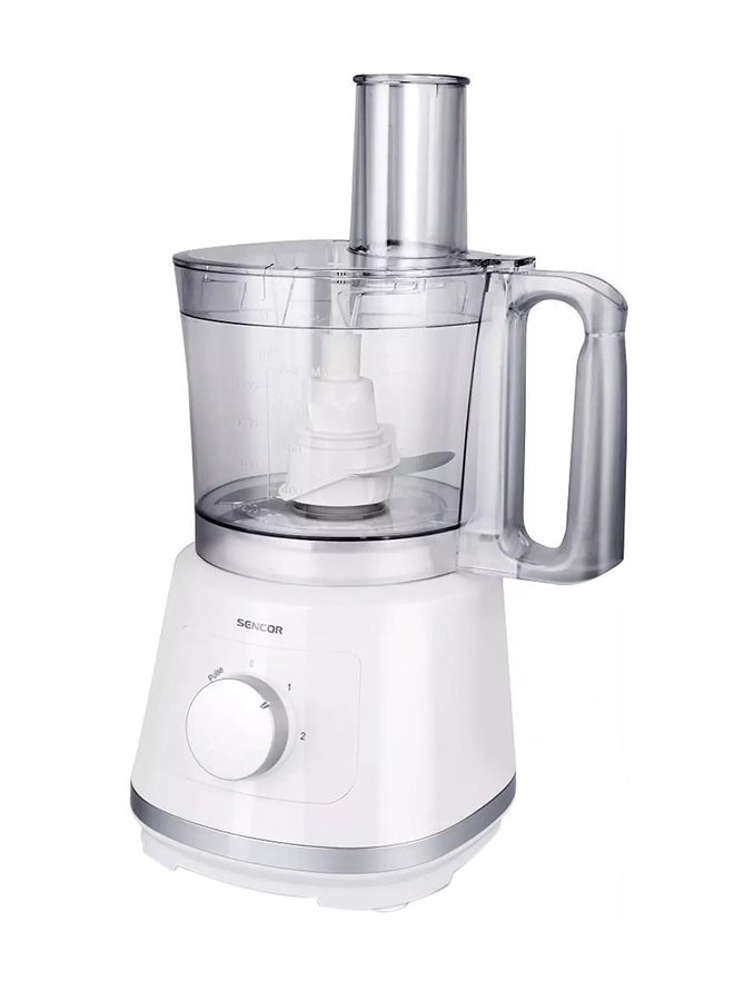 Sencor 3-In-1 Plastic Bowl Food Processor 2.1 L 800 W SPF 3040WH White 