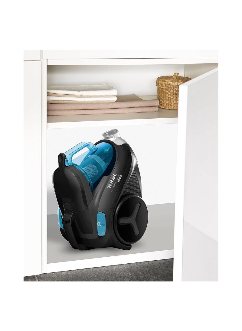 Tefal - Compact Power Vacuum Cleaner, Bagless,  1.5L Capacity, 2000 W TW3751EG Black / Blue - Image 1