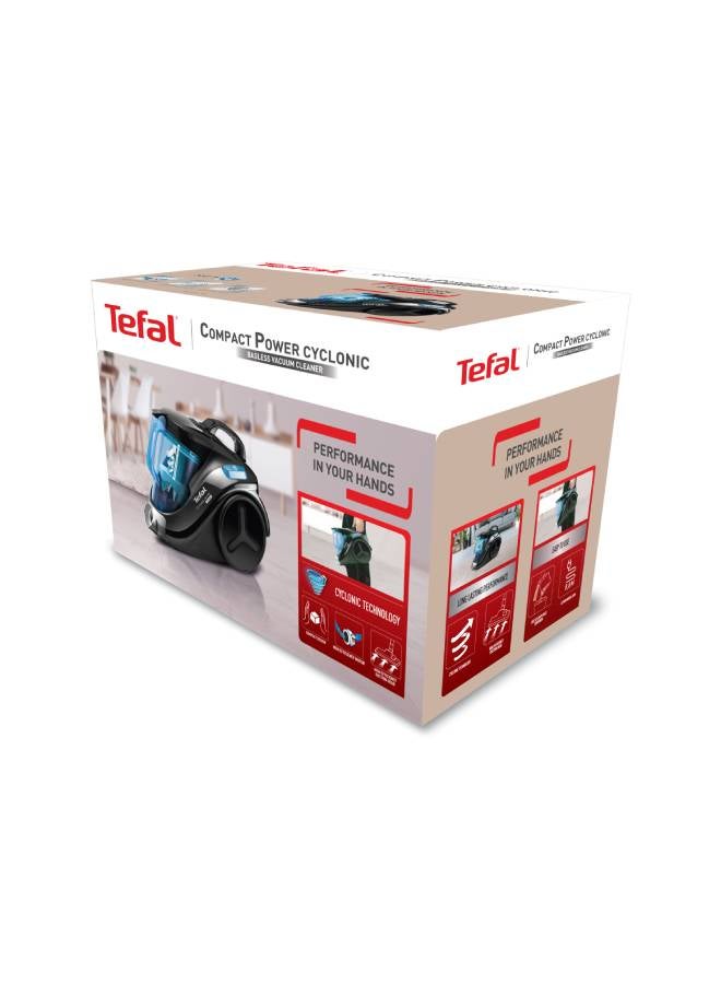 Tefal - Compact Power Vacuum Cleaner, Bagless,  1.5L Capacity, 2000 W TW3751EG Black / Blue - Image 1