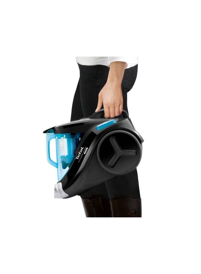 Tefal - Compact Power Vacuum Cleaner, Bagless,  1.5L Capacity, 2000 W TW3751EG Black / Blue - Image 1