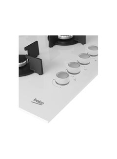 Beko Built-In Gas Hob, 4 Burner, 60 cm, White HILW 64122 SWE silver  - Image 4