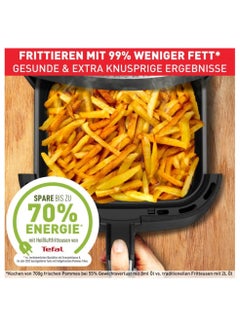 Tefal Easy Fry And Grill Hot Air Fryer 2 In 1 Technology Air Fryer And Grill Digital Display For 6 Servings 8 Cooking Programs Energy Saving Without Oil 4.2 L 1550 W EY5058 Black  - Image 3