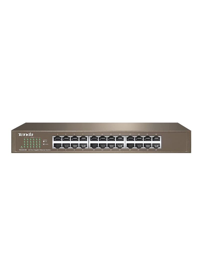 Tenda TEG1024D With 24-Port 10/100/1000 Gigabit Switch Brown  - Image 4
