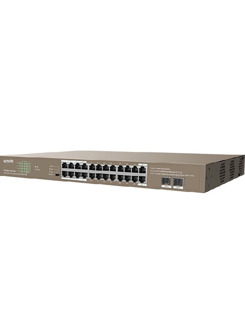 Tenda TEG1126P-24-410W 24GE + 2SFP Ethernet Switch With 24-Port PoE Brown  - Image 3