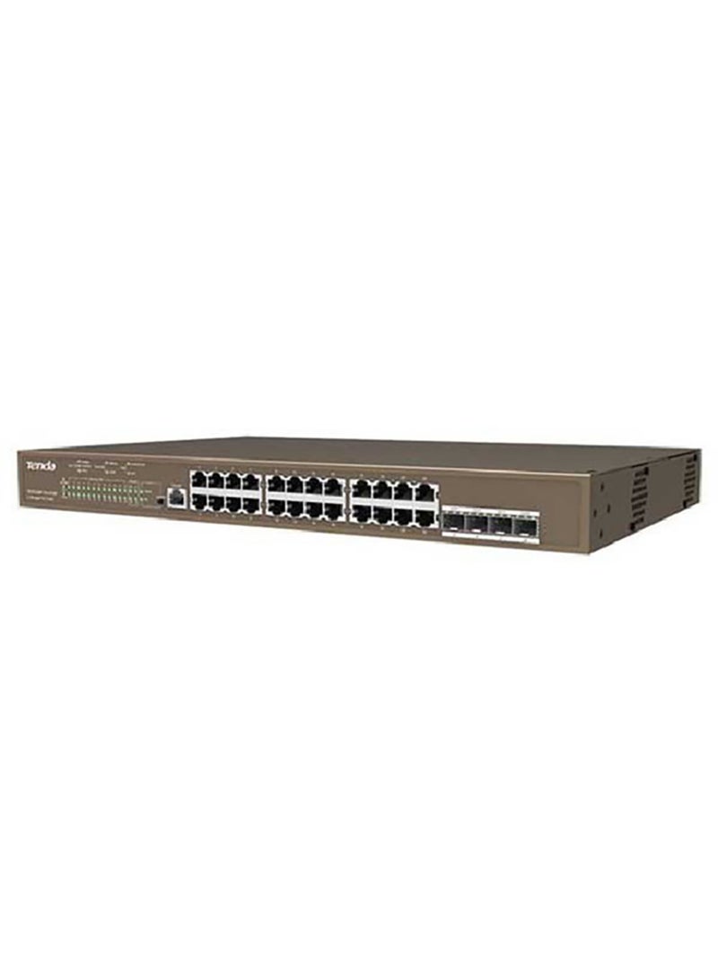Tenda TEG5328P-24-410W Managed L3 Gigabit Ethernet (10/100/1000) Power over Ethernet (PoE) 1U Brown  - Image 1