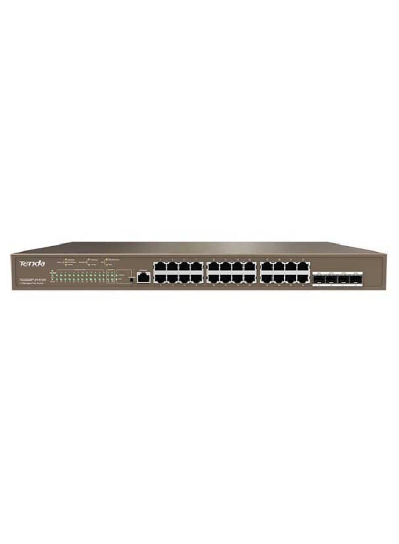 Tenda TEG5328P-24-410W Managed L3 Gigabit Ethernet (10/100/1000) Power over Ethernet (PoE) 1U Brown  - Image 5