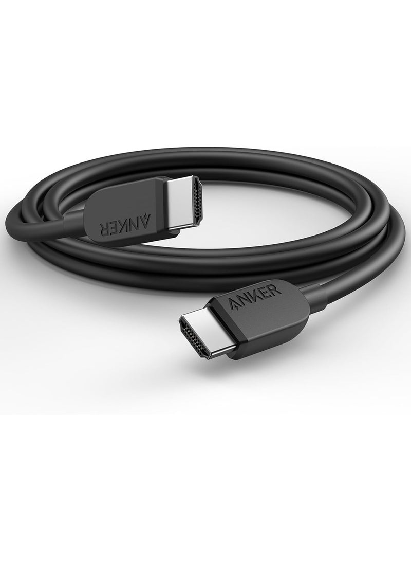 Anker HDMI Cable 8K@60Hz, 6ft Ultra HD 4K@120Hz HDMI to HDMI Cord, 48 Gbps Certified Ultra High-Speed Durable Cable with HDMI 2.1 and HDR, Compatible with Playstation 5, Xbox, Samsung TVs, and More Black  - Image 1