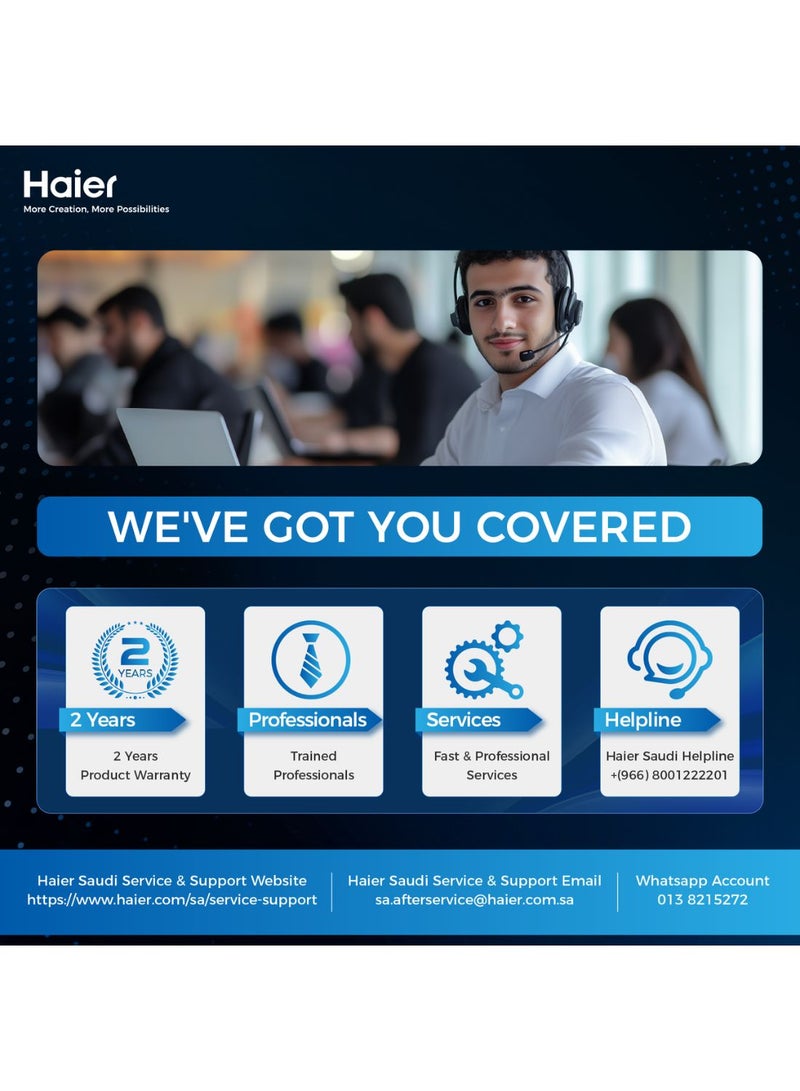 Haier - 55 Inch 4K UHD Smart TV | Dolby Audio | HDR | Wi-Fi Built-In | Premium Design | Google Assistant | Voice Remote - H55K800UG Black - Image 1