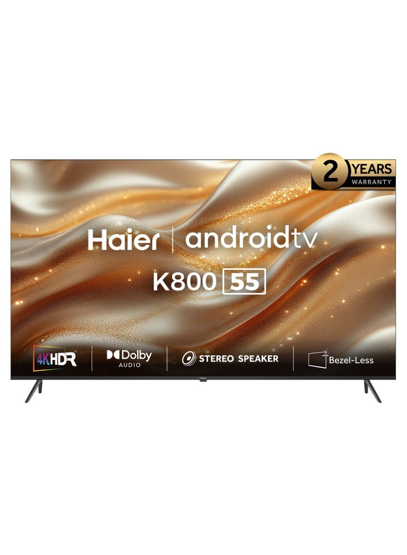 55 Inch 4K UHD Smart TV | Dolby Audio | HDR | Wi-Fi Built-In | Premium Design | Google Assistant | Voice Remote - H55K800UG Black - pnsku/N70014658V/45/_/1739866452/ac2d19ea-90c3-41d5-8776-7495bd37afaf