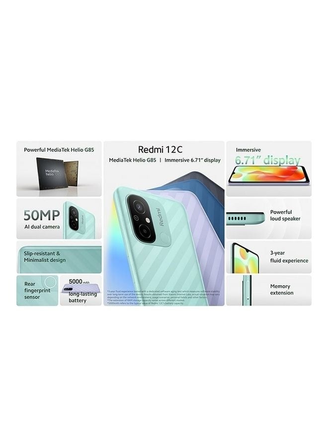 Redmi 12C Dual SIM Graphite Gray 6GB RAM 128GB 4G