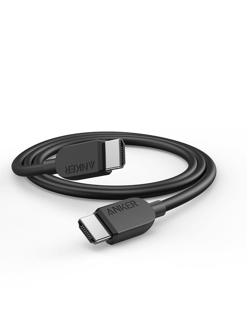 Anker - 8K@60Hz HDMI Cable, 3 ft Ultra HD 4K@120Hz HDMI to HDMI Cord, 48 Gbps Certified Ultra High-Speed Durable Cable with HDMI 2.1 and HDR, Compatible with PlayStation 5, Xbox, Samsung TVs, and More Black - Image 1